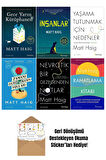 Matt Haig 6 Kitap Set - Zamanı Durdurmanın Yolları - Gece Yarısı Kütüphanesi + Okuma Sticker'ları