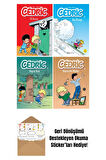 Cedric 1-2-3-4. Ciltler Çizgi Roman Seti + Okuma Sticker'ları