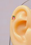 Pembe Renkli Kalp Model Çilek Kıkırdak Helix Piercing