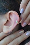 Firuze Taşlı Halka Piercing Tragus Helix Kıkırdak Küpesi