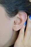 Beşgen Model Oval Halka Piercing Tragus Helix Kıkırdak Küpesi