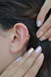 Kalp Atışı Model Halka Piercing Tragus Helix Kıkırdak Küpesi Sol Kulak