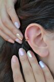 Kalp Atışı Model Halka Piercing Tragus Helix Kıkırdak Küpesi Sağ Kulak