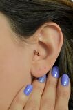 Lazer Kesim Altın Model Halka Tragus Helix Kıkırdak Piercing 6 mm