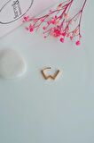 Mini İnce Kare Halka Tragus Piercing Helix Küpesi