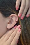 Çok Renkli Mini Halka Tragus Piercing