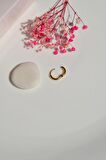 Altın Sarı Gold Renk Çelik Düz Halka Piercing Helix Kıkırdak Küpesi