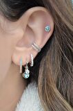 Mavi Taşlı Piercing Helix Tragus