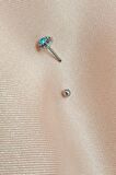 Mavi Taşlı Piercing Helix Tragus