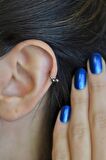6 mm Hologram Çelik Top Uçlu Piercing Septum Kıkırdak