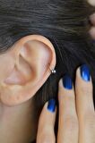 6 mm Gümüş Renk Çelik Top Uçlu Piercing Tragus Helix Kıkırdak