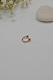 6 mm Rose Çelik Top Uçlu Piercing Tragus Helix Kıkırdak