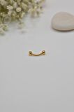 İki Ucu Top Çelik Piercing Kaş Helix Kıkırdak 8 mm Gold