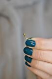 İki Ucu Top Çelik Piercing Kaş Helix Kıkırdak 8 mm Gold
