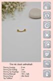İki Ucu Top Çelik Piercing Kaş Helix Kıkırdak 8 mm Gold