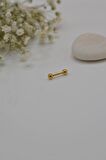İki Ucu Top Çelik Piercing Helix Kıkırdak 6 mm Gold