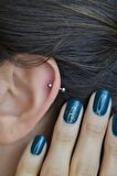 İki Ucu Top Çelik Piercing Kaş Helix Kıkırdak 8 mm Gümüş Renk