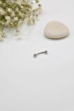 İki Ucu Top Çelik Piercing Kaş Helix Kıkırdak 8 mm Gümüş Renk