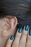 İki Ucu Top Çelik Piercing Kaş Helix Kıkırdak 6 mm Gümüş Renk