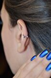 6 mm Gümüş Renk Çelik Top Uçlu Taşlı Piercing Septum Kıkırdak