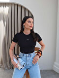 Siyah Orj Crop Top
