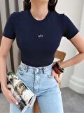 Lacivert Orj Crop Top
