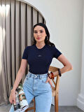 Lacivert Orj Crop Top