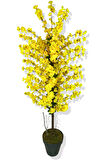 Yapay Ağaç Sarı Bahar Dalı 160 Cm Üretim Saksısı
