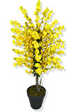 Yapay Ağaç Sarı Bahar Dalı 140 Cm Üretim Saksısı