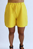 Perinaz Sarı Şort Yaz Güneşi