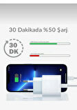 iPhone 11,12,13,14 Pro / Pro Max modellerine uyumlu 25W Adaptör + Type-c to Lightning Şarj Set
