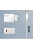 67W Hızlı Şarj Xiaomi Redmi Samsung Uyumlu 67w Hızlı Şarj Cihazı 67watt Şarj Seti