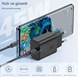 25W USB C Şarj Cihazı, PD 3.0 Şarj Fişi ile 1m USB C Hızlı Şarj Kablosu Ve Güç Adaptörü 