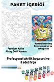 Sayılarla Boyama Seti Numaralı Tuval Fırça Boya 40x50 Cm - ŞAŞKIN BOB