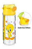 GRİ renk Tokalı OKUL ÇANTASI ve TWEETY SULUK 2'li KIRTASİYE SETİ, SU GEÇİRMEZ ÇANTA