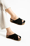 Stato Kalın Taban Kadın Terlik Siyah