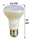 (6 Adet) Şavk 8W (54W) Sarı Işık (3000K) E27 Duylu (Kalın Duy) Led R63 Ampul