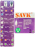 (3 Adet) Şavk 5,5W (37W) Beyaz Işık (6500K) E14 Duylu (İnce Duy) Led Kıvrık Ampul