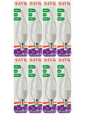 (8 Adet) Şavk 5,5W (37W) Sarı Işık (3000K) E14 Duylu (İnce Duy) Led Kıvrık Ampul