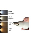 (3 Adet) Şavk 6W (37W) Sarı Işık (3000K) E14 Duylu (İnce Duy) Led R50 Ampul