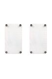 Dekoratif Cam Ocak Koruyucu ve Kesim Tahtası Gri Altın Mermer (60cm x 52cm) 2 Parça, 4'lü Ocaklar