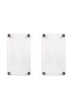 Dekoratif  Cam Ocak Koruyucu ve Kesim Tablası Sarı Karanfil 60cm x 52cm 2 Parça, 4'lü Ocaklar