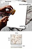 Dekoratif Cam Kesme Tahtası Beyaz Mermer 29 x 34 cm | Cam Kesme Tablası