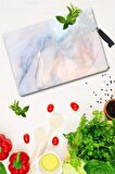 Ezgi Mermer Görünümlü | Cam Kesme Tahtası - Cam Kesme Tablası | 30cm X 40cm