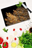 Saban Sonbahar Cam Kesme Tahtası - Cam Kesme Tablası | 20 Cm X 30 Cm