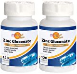 Zinc Gluconate 2x120 Tablet Çinko Glukonat