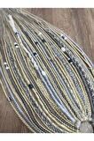 Rasta Mix Afrika Örgü Toka 35'li 50cm - Platin & Gri Tonları