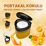 3 Adet 500 gr Nem Alıcılı Ve Rutubet Giderici Aparat Üçgen Portakal (TABLET DAHİL)