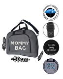 Sevbags Momy Bag Çok Amaçlı Unisex Bebek Bakım Çantası Gri