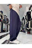 Keten Erkek Baggy Fit Kemerli Pantolon